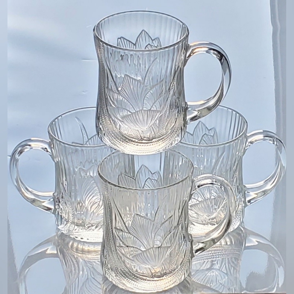 (4)10oz 🇫🇷 "Canterbury" Mugs by Arcoroc France 🇫🇷 - Picture 2 of 13
